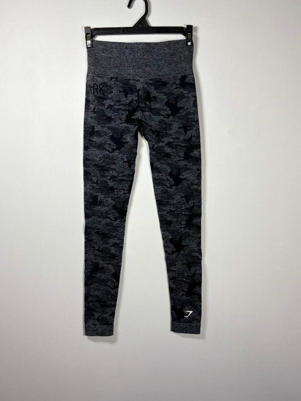 Gymshark Adapt Camo Seamless Leggings Charcoal Black Gray High Waisted Size S